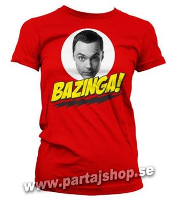 Big Bang Theory Sheldon Bazinga Dam T-Shirt i gruppen Roliga prylar / Klder, kepsar & mssor / Big bang theory hos PARTAJSHOP AB (22351-H244r)