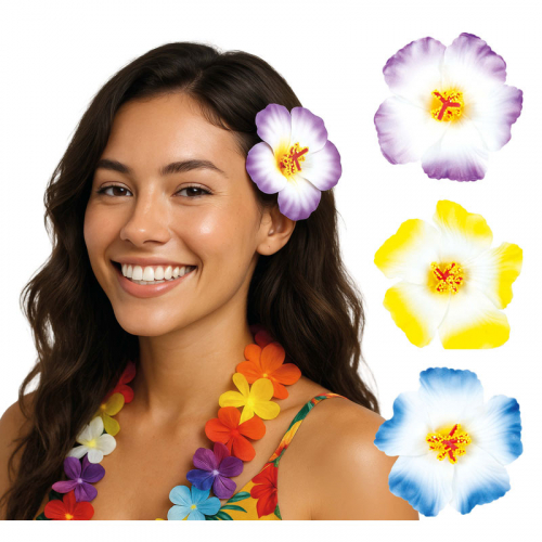 Hawaii hårspänne 3-pack i gruppen Maskerad / Maskeradteman / Hawaiitema hos PARTAJSHOP AB (23078)