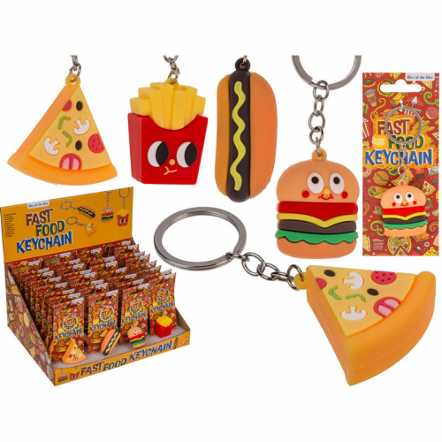 Nyckelring fast food i gruppen Högtider / Jul / Julklappar / Till barn hos PARTAJSHOP AB (24-1191)