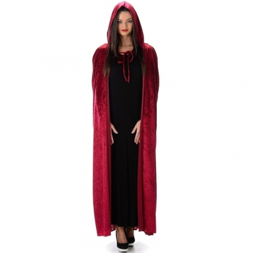 Cape Rd Sammet  i gruppen Hgtider / Halloween / Halloweendrkter / Vampyrdrkter hos PARTAJSHOP AB (24-81015)