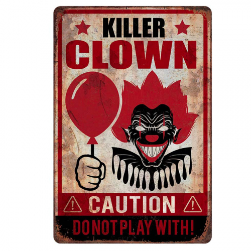 Skylt Killer Clown i gruppen Hgtider / Halloween / Halloweendekoration hos PARTAJSHOP AB (24259)