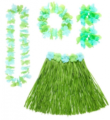 Hawaii kjol och krans grn i gruppen Festartiklar / Festteman / Sommarfest hos PARTAJSHOP AB (24565)