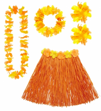 Hawaii kjol krans orange i gruppen Festartiklar / Festteman / Sommarfest hos PARTAJSHOP AB (24566)
