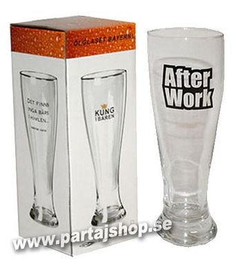lglas med text After Work i gruppen Roliga prylar / Glas och muggar / lglas hos PARTAJSHOP AB (25341A-L44)