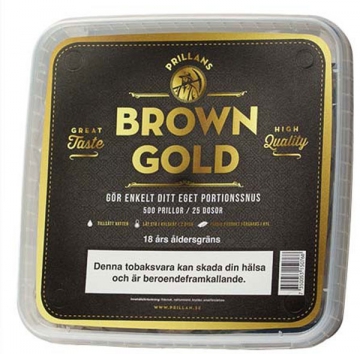 Portion Prillan Brown Gold i gruppen Snus & Hembryggning  / Snussatser / Snussats portionssnus hos PARTAJSHOP AB (26263)