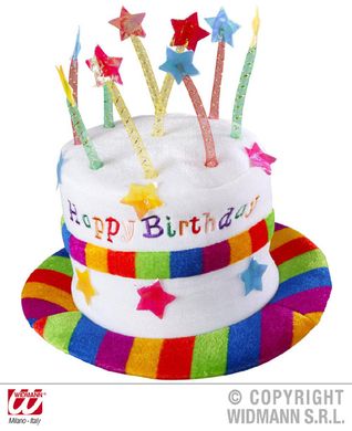 Happy Birthday hatt i gruppen Maskerad / Hattar / vriga hattar hos PARTAJSHOP AB (2637H--WC1)