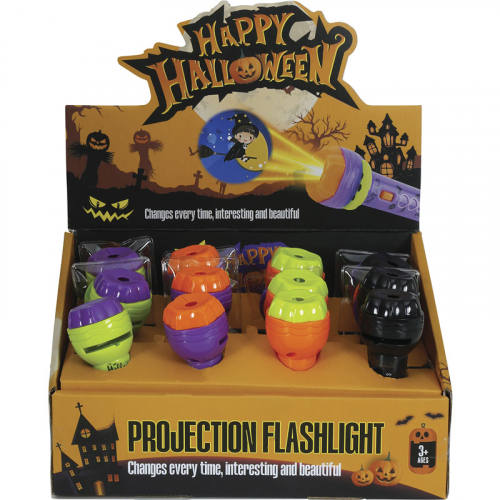 Projektor ficklampa i gruppen Maskerad / Maskeradteman / Halloweentema hos PARTAJSHOP AB (29154a)