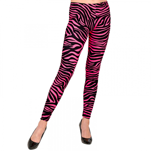 Tights Zebra Rosa Neon i gruppen Maskerad / Maskeradteman / 80-talstema hos PARTAJSHOP AB (29373)