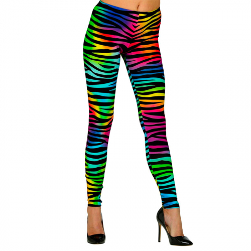 Tights Zebra Rainbow i gruppen Maskerad / Maskeradteman / 80-talstema hos PARTAJSHOP AB (29394)