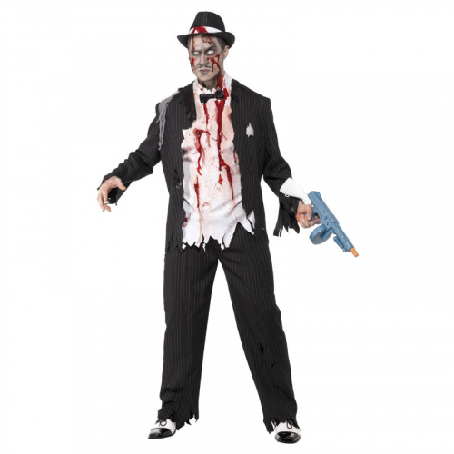 Zombie Ganster Maskeraddrkt i gruppen Hgtider / Halloween / Halloweendrkter / Herrdrkter hos PARTAJSHOP AB (31910)