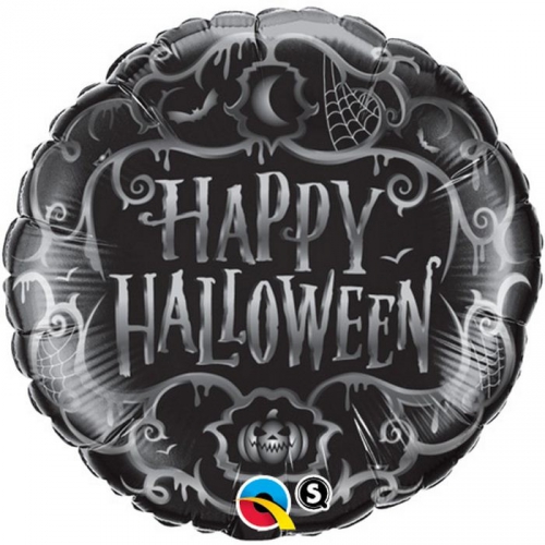 Ballong Happy Halloween Svart i gruppen Hgtider / Halloween / Halloweenballonger hos PARTAJSHOP AB (33244)