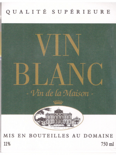 Vinetikett Vit Vin Blanc i gruppen Snus & Hembryggning  / Vin  / Vinutrustning hos PARTAJSHOP AB (35330)