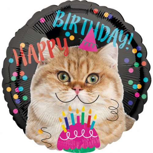 Folieballong Birthday Cat i gruppen Festartiklar / Ballonger / Motivballonger hos PARTAJSHOP AB (3539801)