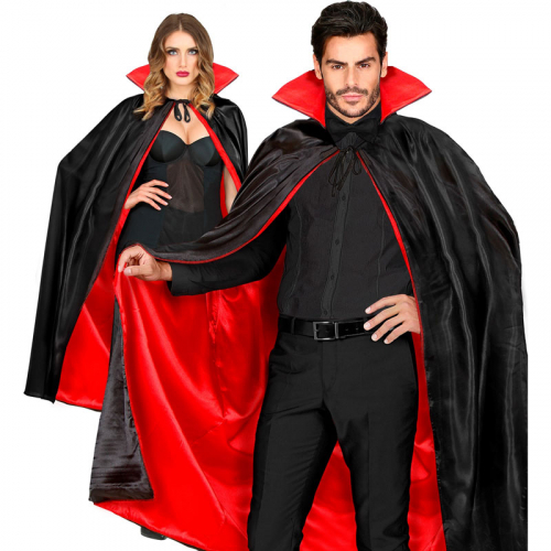 Dracula cape, satin i gruppen Hgtider / Halloween / Halloweendrkter / Vampyrdrkter hos PARTAJSHOP AB (3586F-GAV1)