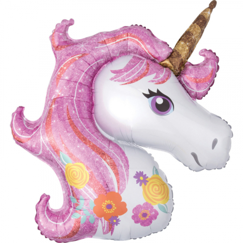 Folieballong Unicorn Pink i gruppen Festartiklar / Barnkalas / Enhrningskalas hos PARTAJSHOP AB (3727302)