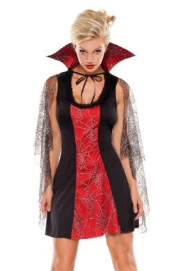 Vampyra kort klnning i gruppen Hgtider / Halloween / Halloweendrkter / Vampyrdrkter hos PARTAJSHOP AB (38454)