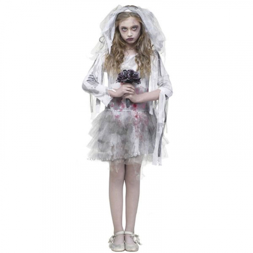 Zombiebrud Barn XS i gruppen Hgtider / Halloween / Halloweendrkter / Barndrkter hos PARTAJSHOP AB (38601-N112)