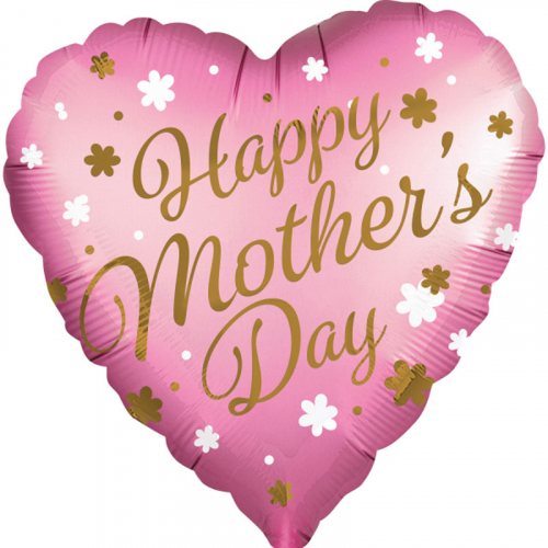 Folieballong Happy Mother's day Hjrta i gruppen Festartiklar / Ballonger / Motivballonger hos PARTAJSHOP AB (3922901)