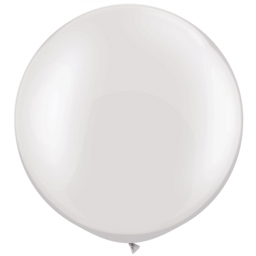 Jtteballong Vit Prlemor i gruppen Hgtider / Brllop / Brllopsteman / Silver & White hos PARTAJSHOP AB (39946)