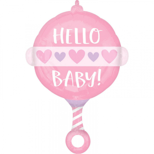 Folieballong Hello Baby Rosa  i gruppen Hgtider / Baby shower / It's a GIRL hos PARTAJSHOP AB (4156001)