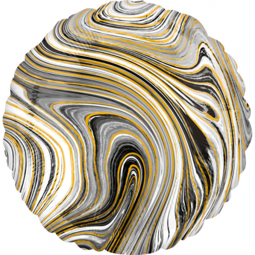 Folieballong Marble Black i gruppen Festartiklar / Festteman / Fdelsedagsfest / Svart hos PARTAJSHOP AB (4208201)