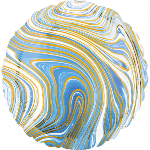 Folieballong Marble Blue i gruppen Festartiklar / Festteman / Fdelsedagsfest / Bltt hos PARTAJSHOP AB (4208301)