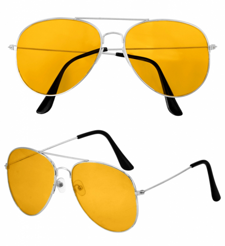 Glasgon med gult glas i gruppen Maskerad / Maskeradteman / Tv, film & musik hos PARTAJSHOP AB (42627)