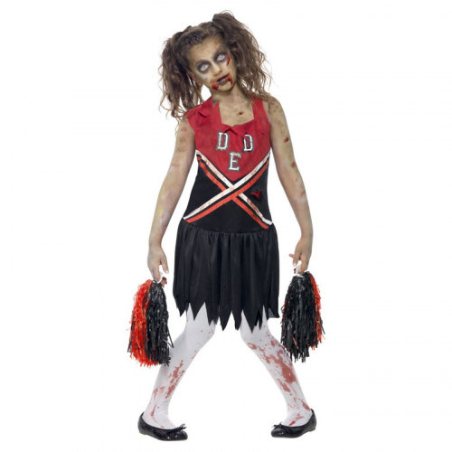 Zombie Cheerleader Klnning i gruppen Hgtider / Halloween / Halloweendrkter / Barndrkter hos PARTAJSHOP AB (43023r)
