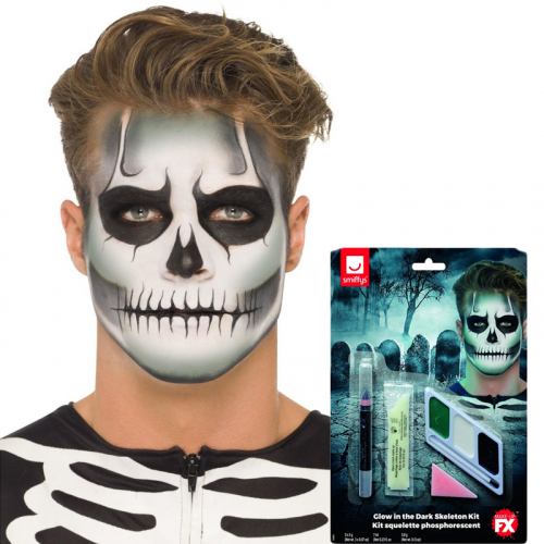 Smink-Kit Dskalle sjlvlysande i gruppen Hgtider / Halloween / Halloweensmink hos PARTAJSHOP AB (43964)