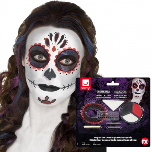 Sminkset Day of the dead i gruppen Smink & hrfrg / Ansikts- & kroppsfrg / Kroppsfrg hos PARTAJSHOP AB (44226)