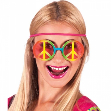 Glasgon peace & love i gruppen Maskerad / Maskeradteman / 60-talstema hos PARTAJSHOP AB (44520r)