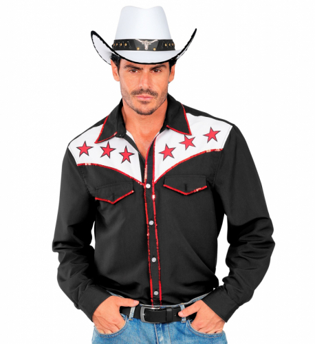 Skjorta Cowboy Stars i gruppen Maskerad / Maskeradteman / Västerntema hos PARTAJSHOP AB (45202-3)
