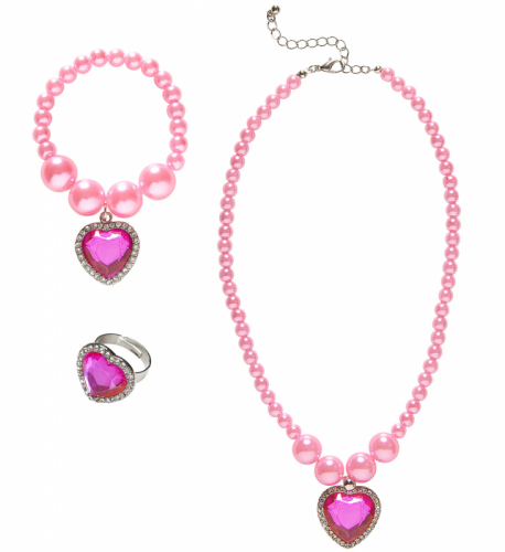 Smycken Ljusrosa i gruppen Maskerad / Maskeradtillbehör / Armband, halsband & pannband hos PARTAJSHOP AB (46763a)