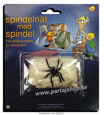 Spindelnt med spindel i gruppen Hgtider / Halloween / Halloweendukning hos PARTAJSHOP AB (524-B252)