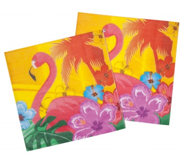 Servetter flamingo Hawaii i gruppen Festartiklar / Dukning / Servetter hos PARTAJSHOP AB (52521)