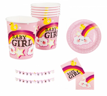 Babyshower Girl dukning i gruppen Hgtider / Baby shower / Babyshower Dekorationer hos PARTAJSHOP AB (53218)