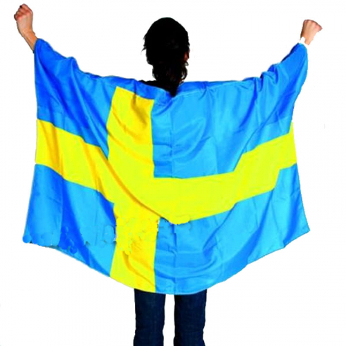 Poncho Svenska flaggan i gruppen Festartiklar / Festteman / Lnder  / Sverige hos PARTAJSHOP AB (53232-J262)