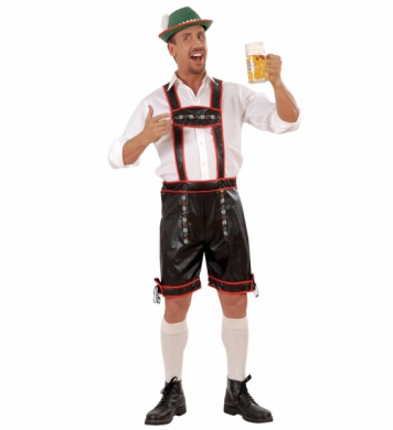 Lederhosen svart  i gruppen Hgtider / Oktoberfest / Oktoberfest klder / Lederhosen hos PARTAJSHOP AB (57561-BAL1r)