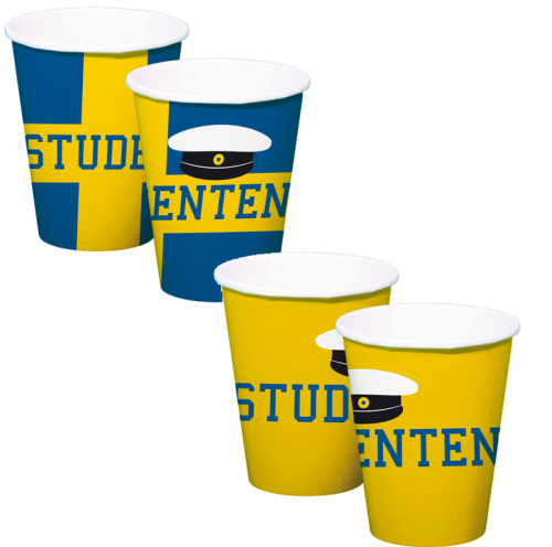 Student Muggar 8-pack i gruppen Hgtider / Studenten / Studentdukning hos PARTAJSHOP AB (61531)