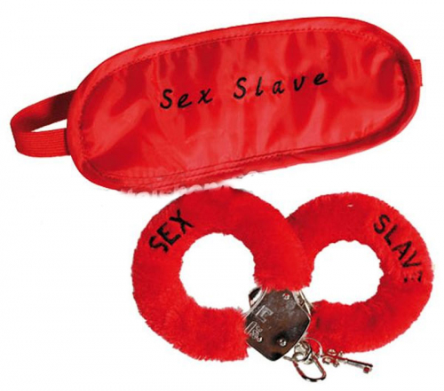 Handbojor med ögonmask i gruppen Sex-spex / Bondage hos PARTAJSHOP AB (63-0052R-I162)