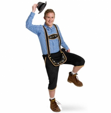 Tyrolerbyxor Svart i gruppen Hgtider / Oktoberfest / Oktoberfest klder / Lederhosen hos PARTAJSHOP AB (63375)