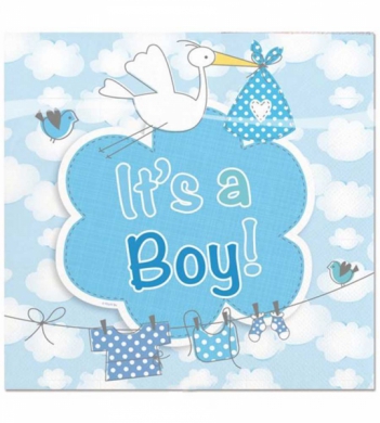 Servetter babyshower It's a boy i gruppen Hgtider / Baby shower / It's a BOY hos PARTAJSHOP AB (63631)