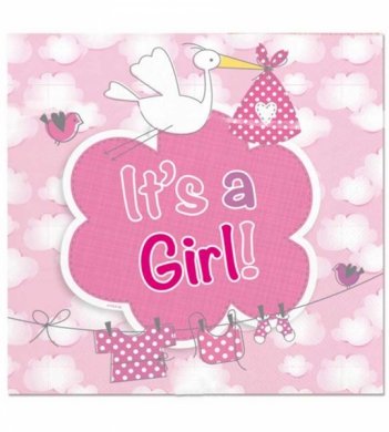 Servetter babyshower It's a girl i gruppen Hgtider / Baby shower / It's a GIRL hos PARTAJSHOP AB (63651)