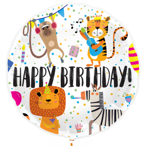 Folieballong Djur Happy Birthday i gruppen Festartiklar / Ballonger / Motivballonger hos PARTAJSHOP AB (64384)