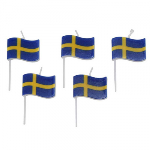 Trtljus Svenska flaggan  i gruppen Festartiklar / Festteman / Fdelsedagsfest / Gul hos PARTAJSHOP AB (64406)