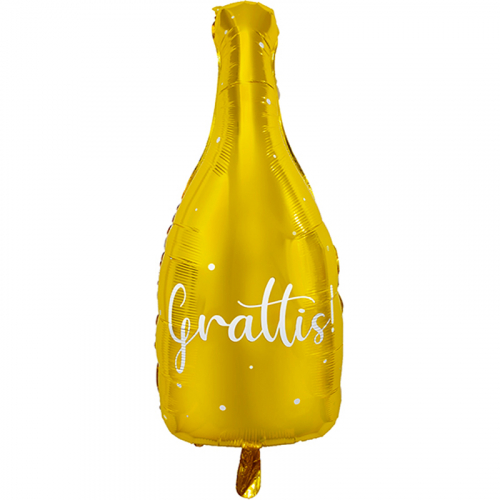 Folieballong Champagne Grattis i gruppen Festartiklar / Festteman / Fdelsedagsfest / Guld hos PARTAJSHOP AB (64948)