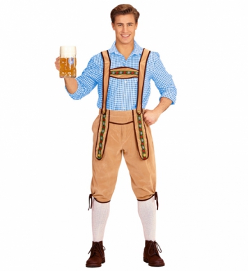 Oktoberfest Byxa i gruppen Hgtider / Oktoberfest / Oktoberfest klder / Lederhosen hos PARTAJSHOP AB (65703a)