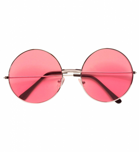 Glasgon runda Rosa  i gruppen Maskerad / Maskeradteman / 90-talstema hos PARTAJSHOP AB (68625)