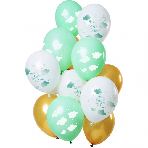 Ballonger Mintgrn Babyshower  i gruppen Hgtider / Baby shower / Babyshower Ballonger hos PARTAJSHOP AB (69342)