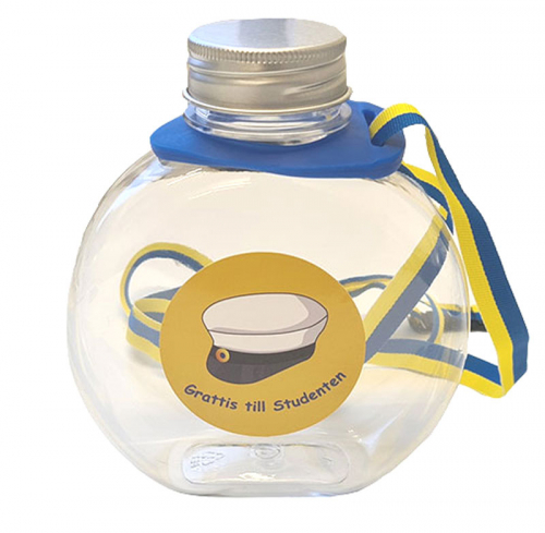 Studentflaska med blå gult band i gruppen Högtider / Studenten / Studentnallar hos PARTAJSHOP AB (69547)